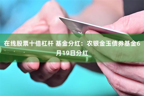 在线股票十倍杠杆 基金分红：农银金玉债券基金6月19日分红