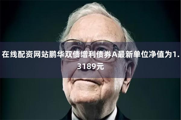 在线配资网站鹏华双债增利债券A最新单位净值为1.3189元
